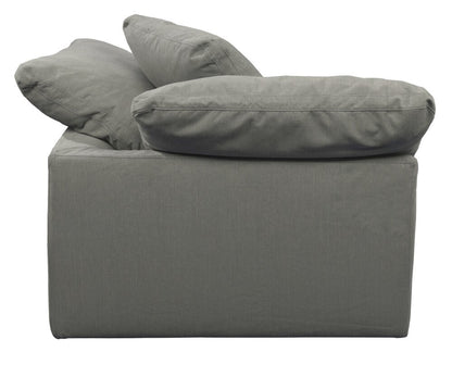 Sunset Trading - Contemporary Puff Collection Slipcover Only for 2PC 88in Sectional Sofa Gray - SU-1458SC-94-2C veiw 2
