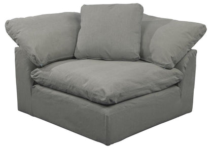 Sunset Trading - Contemporary Puff Collection Slipcover Only for 2PC 88in Sectional Sofa Gray - SU-1458SC-94-2C veiw 4