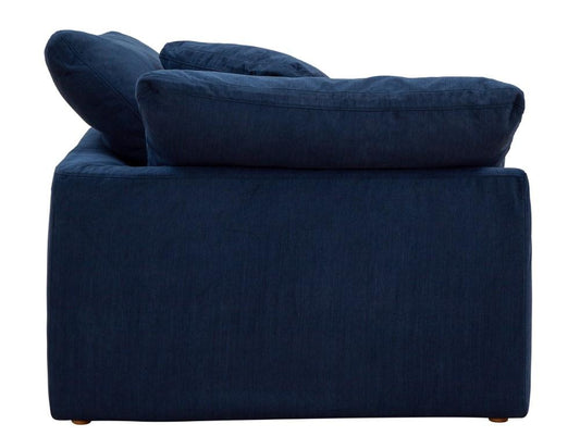 Sunset Trading - Contemporary Puff Collection Slipcover Only for 2PC 88in Sectional Sofa Navy Blue - SU-1458SC-49-2C veiw 2
