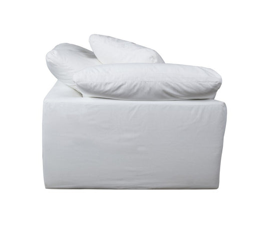 Sunset Trading - Contemporary Puff Collection Slipcover Only for 2PC 88in Sectional Sofa White - SU-1458SC-81-2C veiw 2