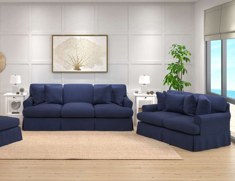 Sunset Trading -  Horizon 2 Piece Slipcovered Living Room Set  - SU-1176-49-0010 veiw 3