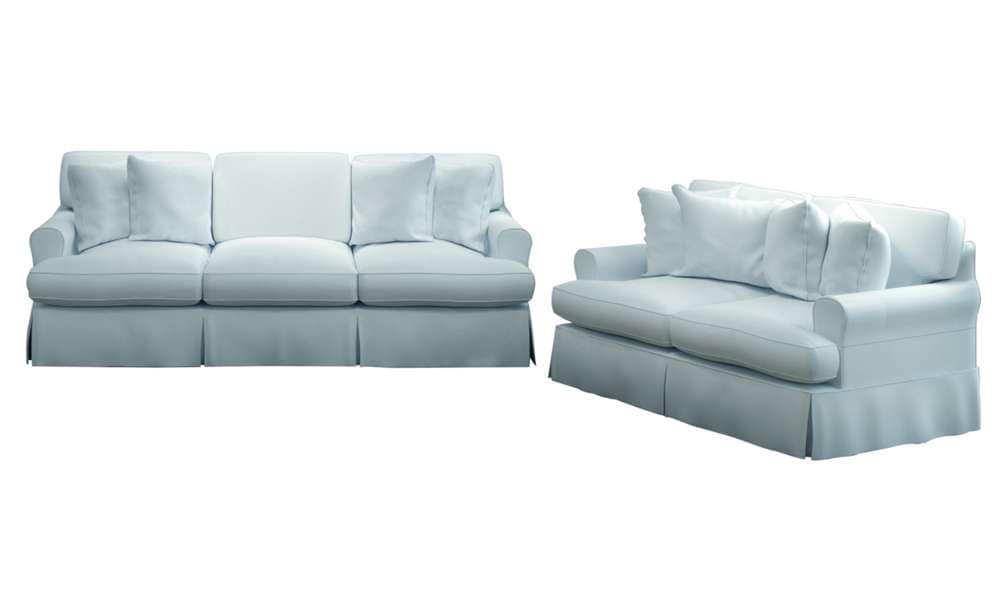 Sunset Trading -  Horizon 2 Piece Slipcovered Living Room Set - SU-1176-43-0010 veiw 1