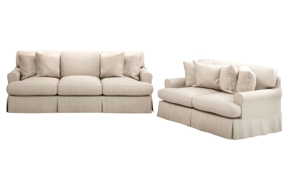 Sunset Trading -  Horizon 2 Piece Slipcovered Living Room Set  - SU-1176-84-0010 veiw 1