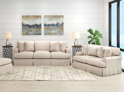 Sunset Trading -  Horizon 2 Piece Slipcovered Living Room Set  - SU-1176-84-0010 veiw 3