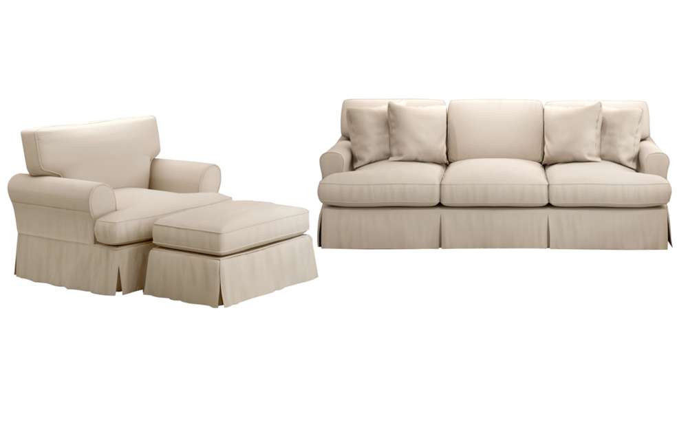 Sunset Trading -  Horizon 3 Piece Slipcovered Living Room Set  - SU-1176-84-002030 veiw 1