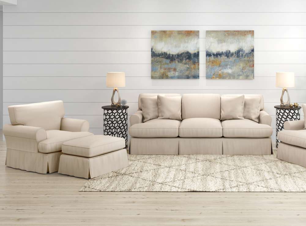 Sunset Trading -  Horizon 3 Piece Slipcovered Living Room Set  - SU-1176-84-002030 veiw 6