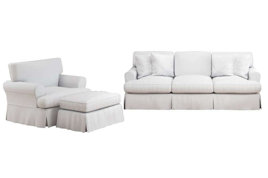 Sunset Trading -  Horizon 3 Piece Slipcovered Living Room Set  - SU-1176-81-002030 veiw 1