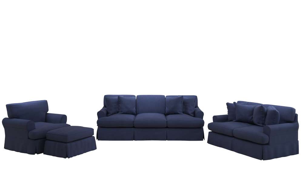 Sunset Trading -  Horizon 4 Piece Slipcovered Living Room Set  - SU-1176-49-00102030 veiw 1