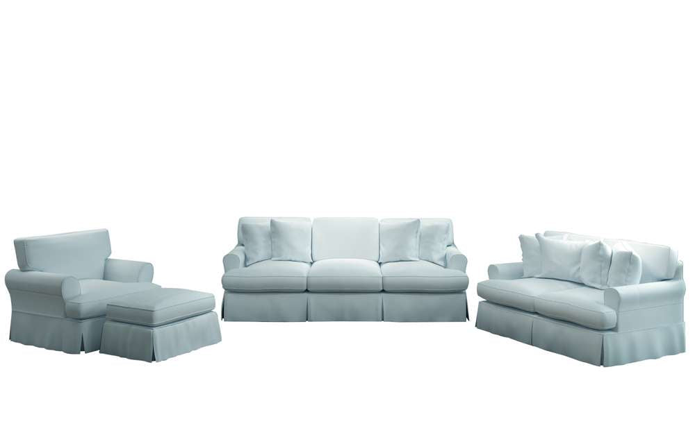 Sunset Trading -  Horizon 4 Piece Slipcovered Living Room Set  - SU-1176-43-00102030 veiw 1