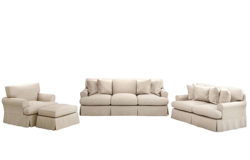 Sunset Trading -  Horizon 4 Piece Slipcovered Living Room Set  - SU-1176-84-00102030 veiw 1