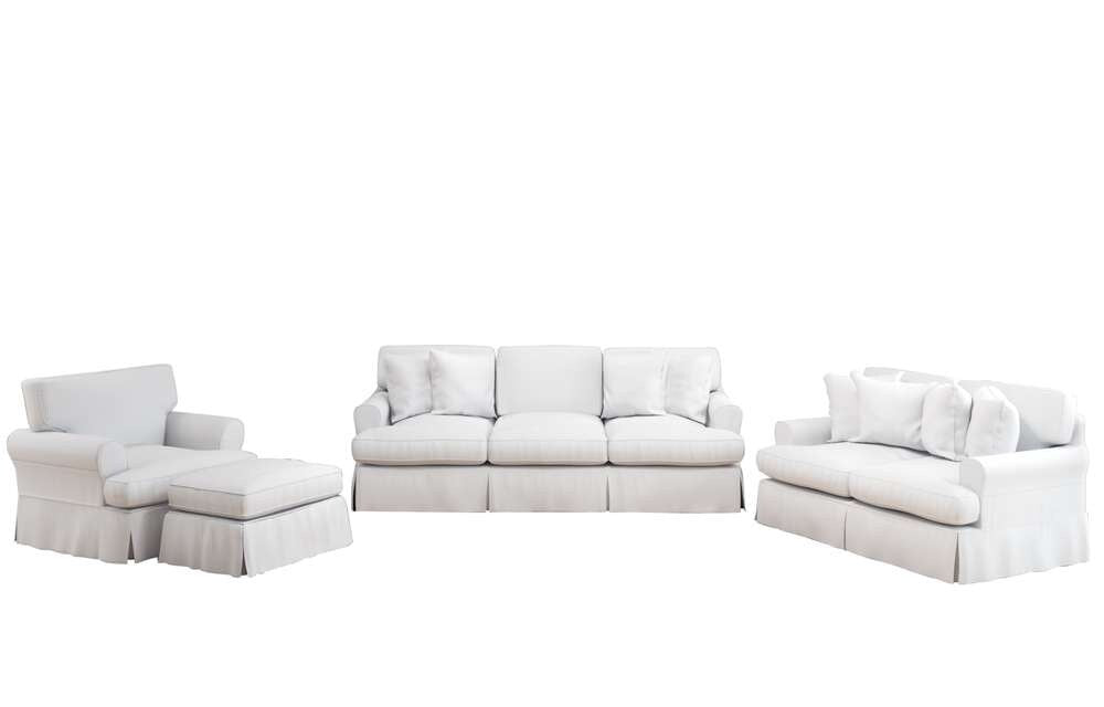 Sunset Trading -  Horizon 4 Piece Slipcovered Living Room Set  - SU-1176-81-00102030 veiw 1