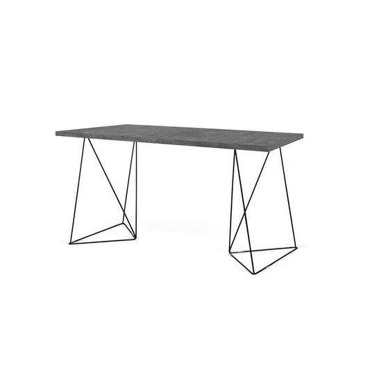 TEMAHOME - Flow Desk in Concrete Look / Black Steel - 9500054051 veiw 1