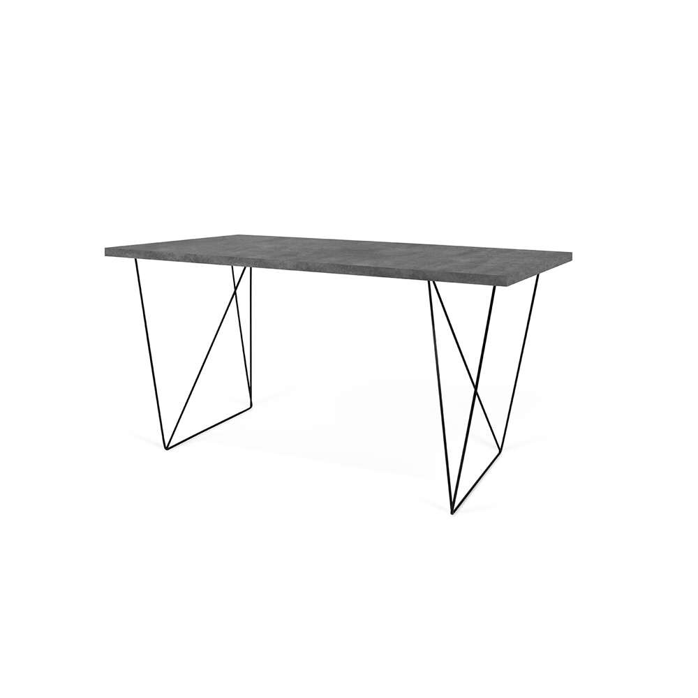 TEMAHOME - Flow Desk in Concrete Look / Black Steel - 9500054051 veiw 3