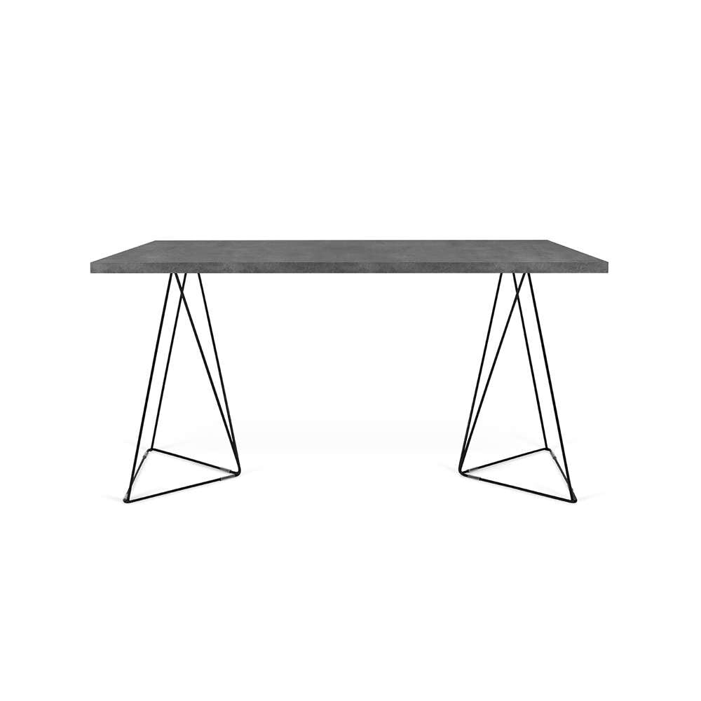 TEMAHOME - Flow Desk in Concrete Look / Black Steel - 9500054051 veiw 5
