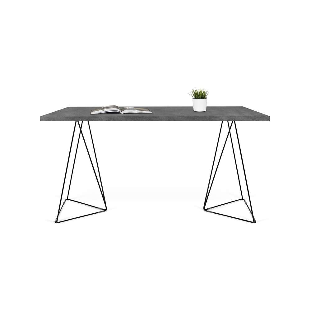 TEMAHOME - Flow Desk in Concrete Look / Black Steel - 9500054051 veiw 6