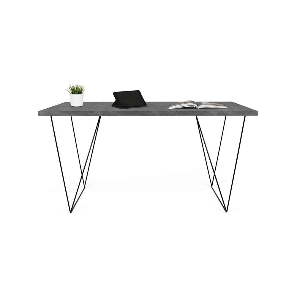 TEMAHOME - Flow Desk in Concrete Look / Black Steel - 9500054051 veiw 7