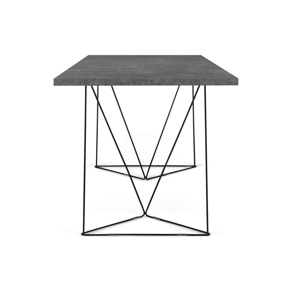 TEMAHOME - Flow Desk in Concrete Look / Black Steel - 9500054051 veiw 8
