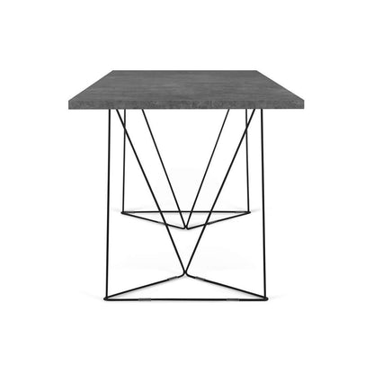 TEMAHOME - Flow Desk in Concrete Look / Black Steel - 9500054051 veiw 8