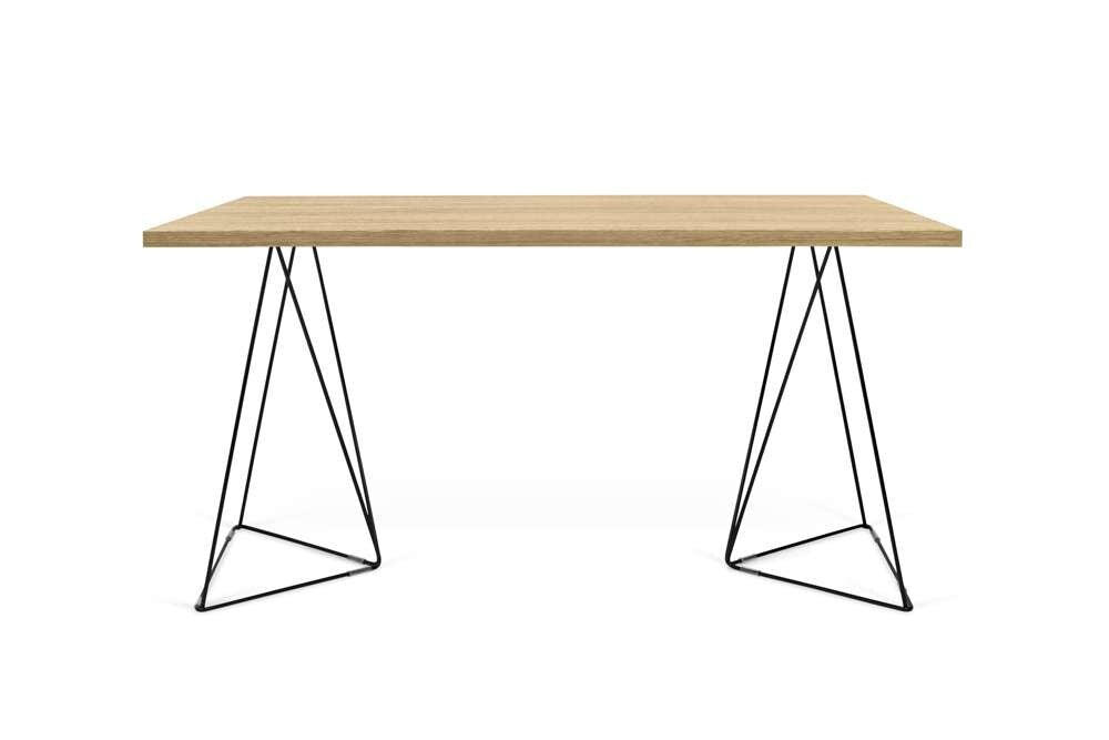 TEMAHOME - Flow Desk in Oak / Black Lacquered Steel - 9500053221 veiw 1