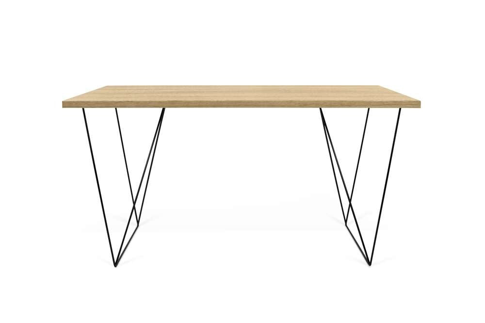 TEMAHOME - Flow Desk in Oak / Black Lacquered Steel - 9500053221 veiw 4