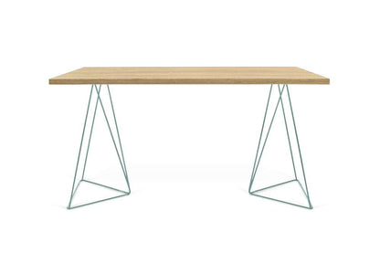 TEMAHOME - Flow Desk in Oak / Sea Green Lacquered Steel - 9500053245 veiw 1