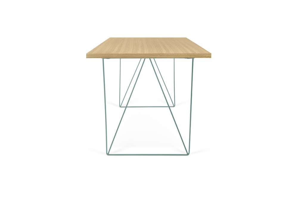 TEMAHOME - Flow Desk in Oak / Sea Green Lacquered Steel - 9500053245 veiw 4