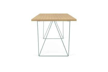 TEMAHOME - Flow Desk in Oak / Sea Green Lacquered Steel - 9500053245 veiw 4