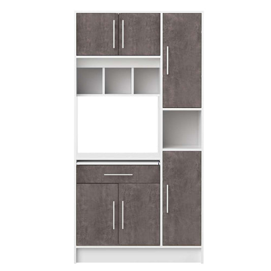 TEMAHOME - Louise Kitchen Pantry in White / Concrete Look - X8070X2198A80 veiw 1
