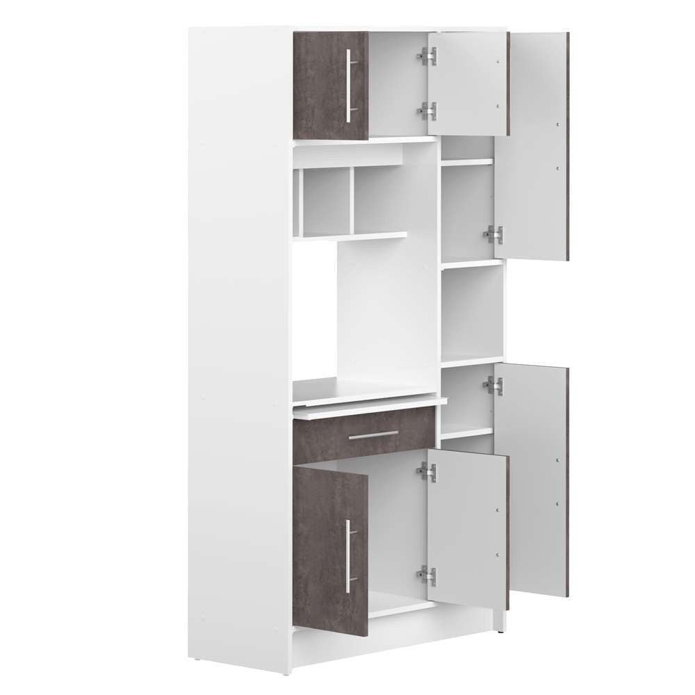 TEMAHOME - Louise Kitchen Pantry in White / Concrete Look - X8070X2198A80 veiw 4