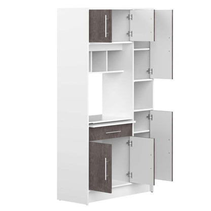 TEMAHOME - Louise Kitchen Pantry in White / Concrete Look - X8070X2198A80 veiw 4