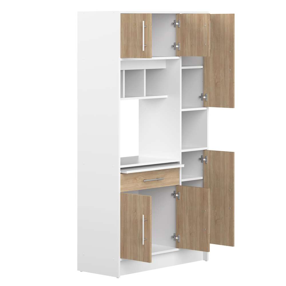 TEMAHOME - Louise Kitchen Pantry in White / Oak Color - X8070X2134A80 veiw 4