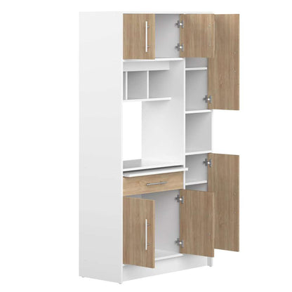 TEMAHOME - Louise Kitchen Pantry in White / Oak Color - X8070X2134A80 veiw 4