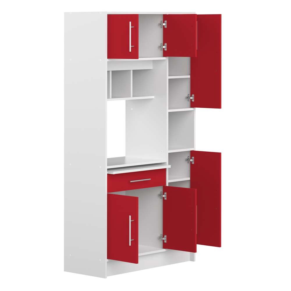 TEMAHOME - Louise Kitchen Pantry in White / Red - X8070X2179A80 veiw 4