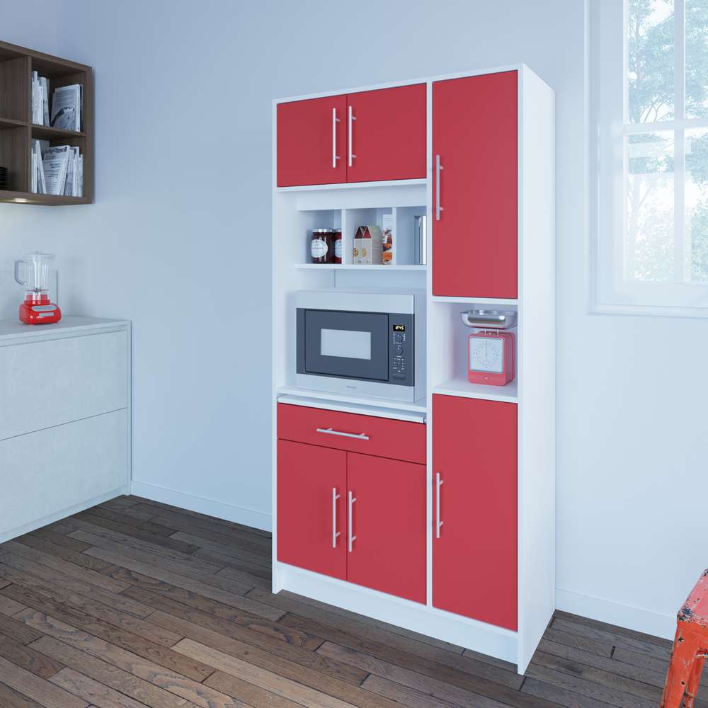 TEMAHOME - Louise Kitchen Pantry in White / Red - X8070X2179A80 veiw 6