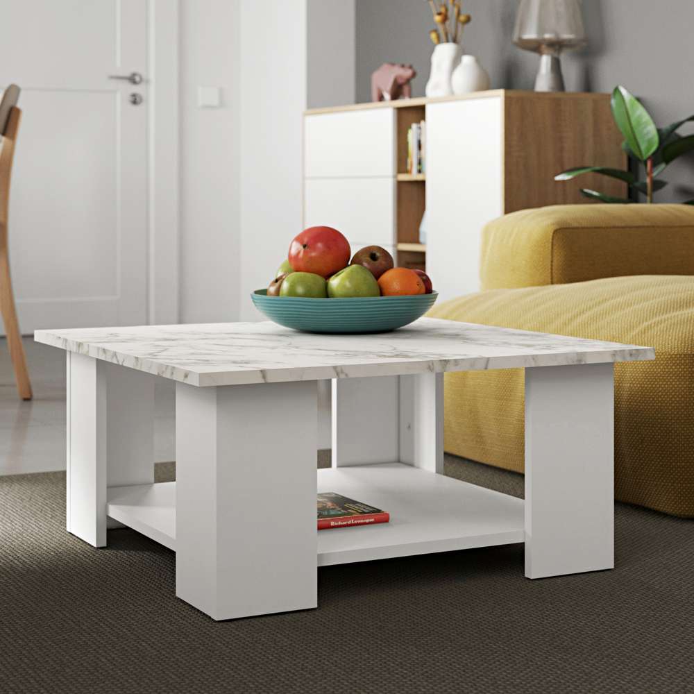 TEMAHOME - Square 67 Coffee Table in White / Marble Look - E2084A2145X00 veiw 5