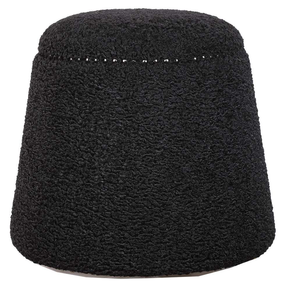 Uttermost - Gumdrop Black Ottoman  - 23575 veiw 1