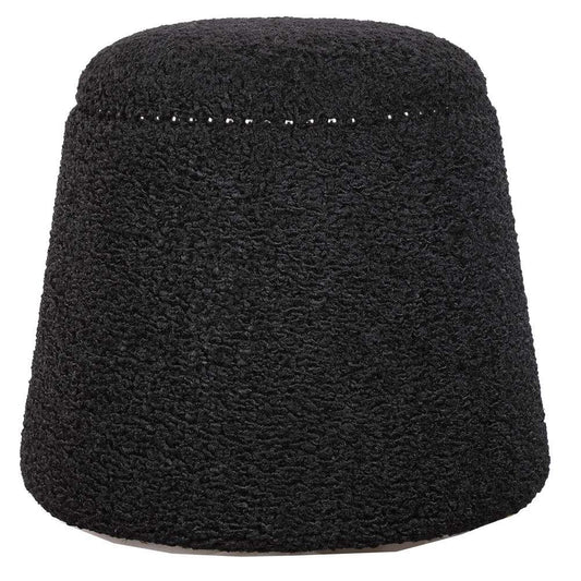 Uttermost - Gumdrop Black Ottoman  - 23575 veiw 1