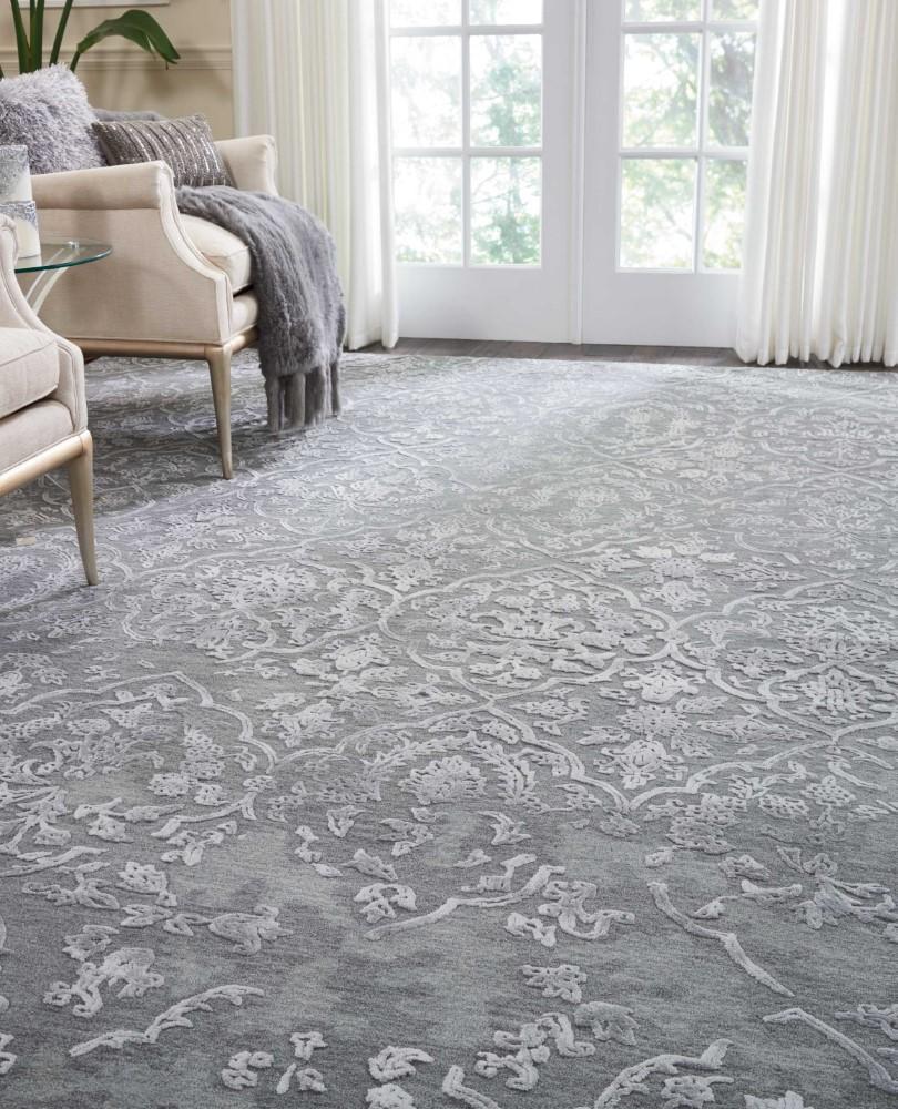 Nourison - Opaline OPA14 Grey 86in x 116in Oversized Rug - OPA14-99446143501_CLOSEOUT veiw 2