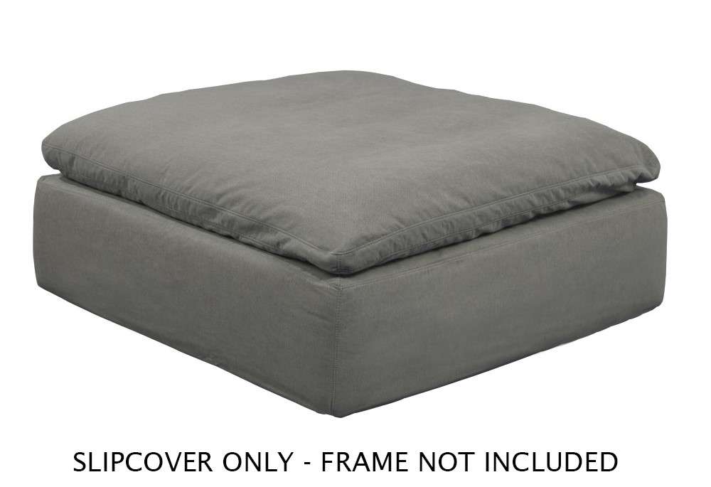 Sunset Trading - Contemporary Puff Collection Slipcover Only for 44in Square Modular Ottoman Gray - SU-145830SC-391094 veiw 1