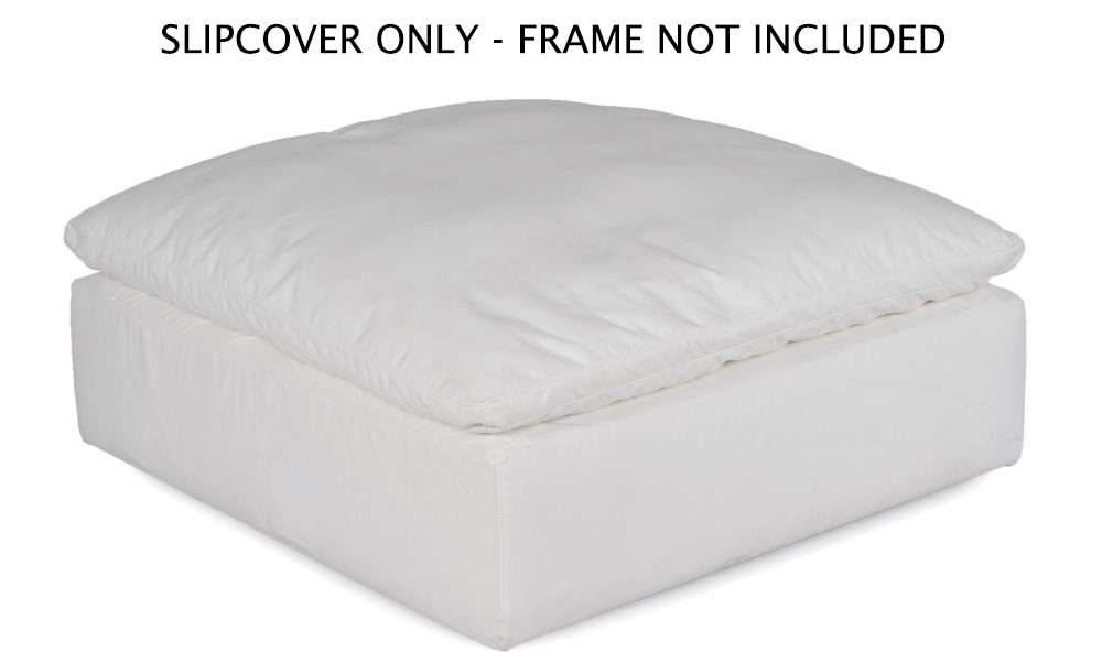 Sunset Trading - Contemporary Puff Collection Slipcover Only for 44in Square Modular Ottoman White  - SU-145830SC-391081 veiw 1