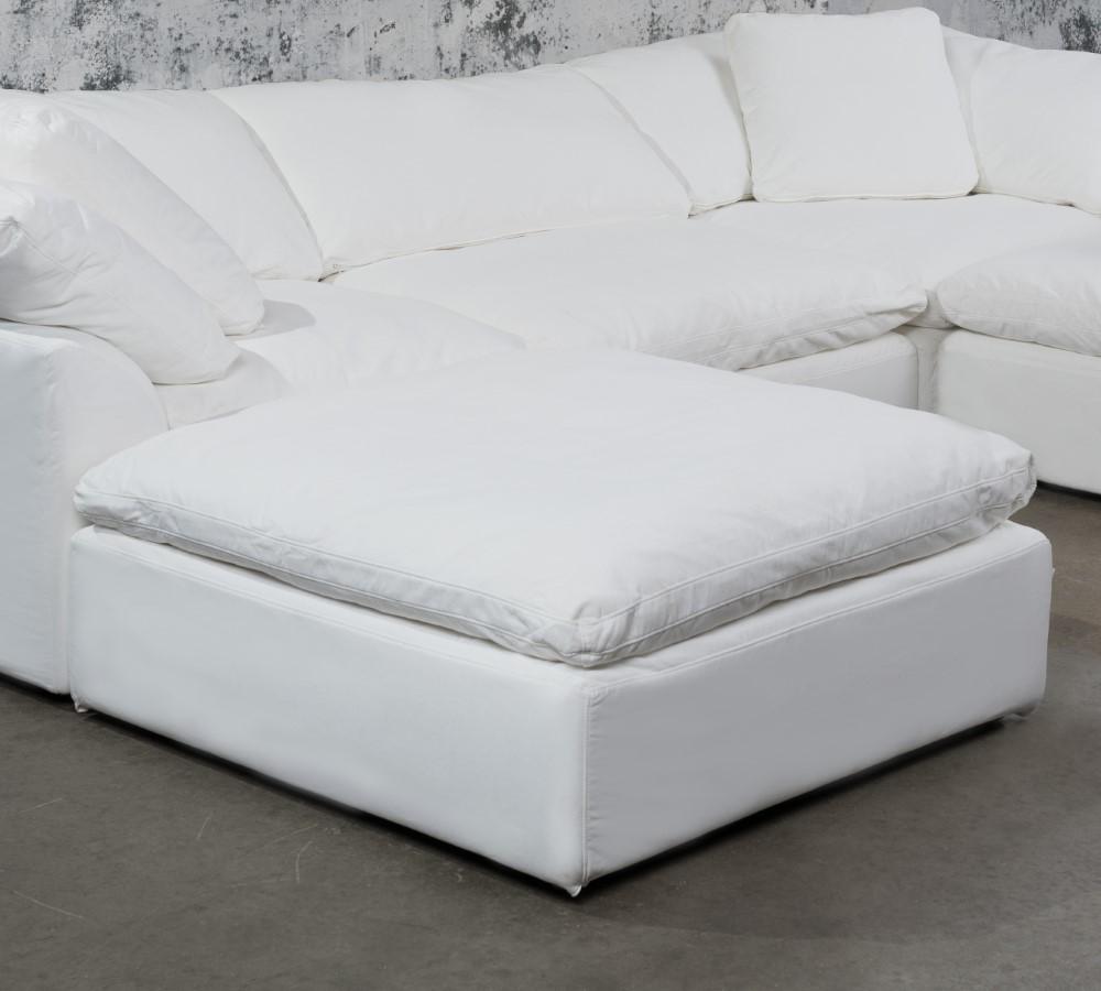 Sunset Trading - Contemporary Puff Collection Slipcover Only for 44in Square Modular Ottoman White  - SU-145830SC-391081 veiw 4