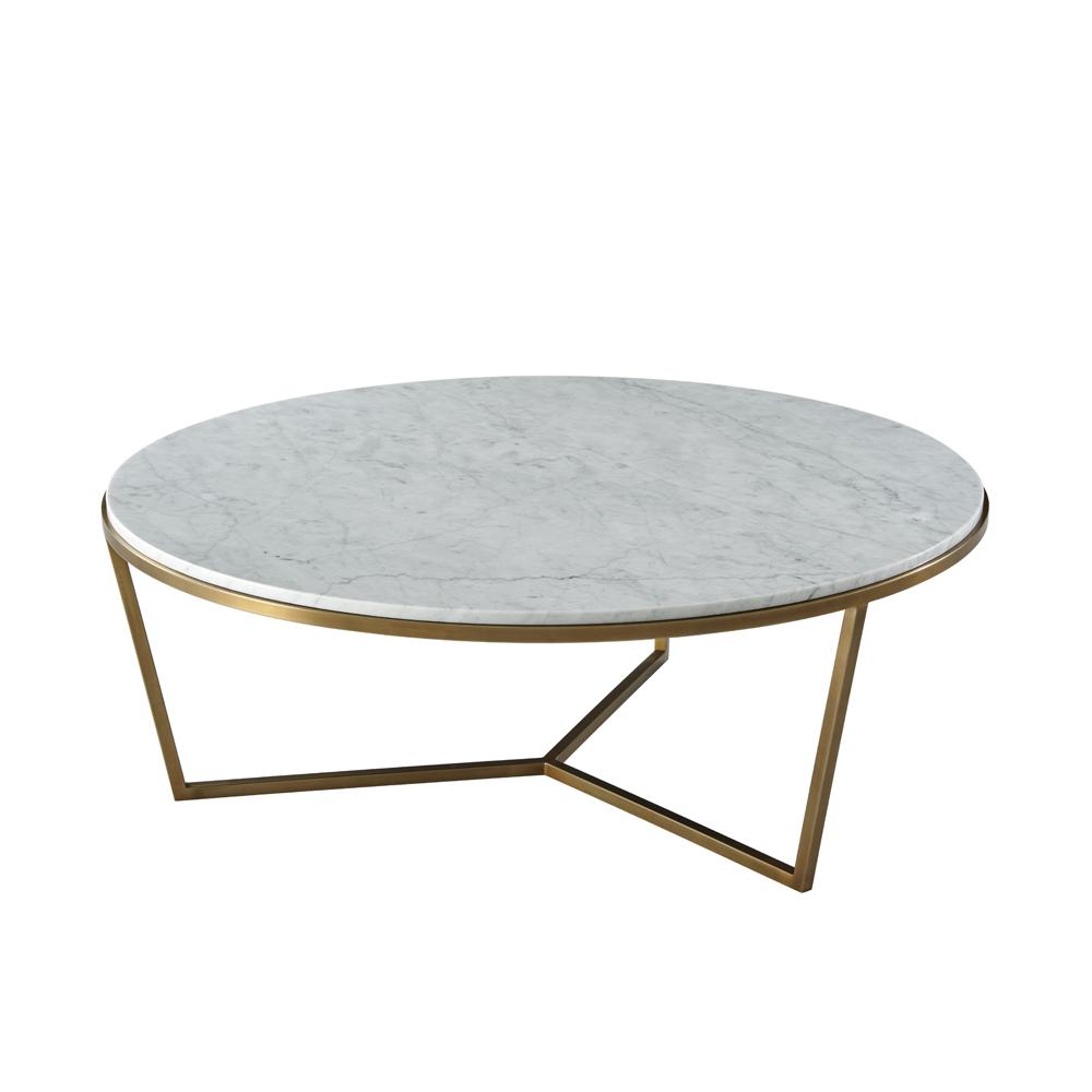 Theodore Alexander - TA Studio No. 4 Fisher Round Cocktail Table Marble - TAS51034-C096 veiw 1