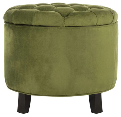 Safavieh - Amiela Tuffted Ottoman - Fern - HUD8220R veiw 1