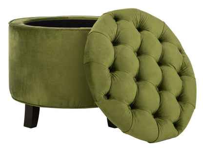 Safavieh - Amiela Tuffted Ottoman - Fern - HUD8220R veiw 3