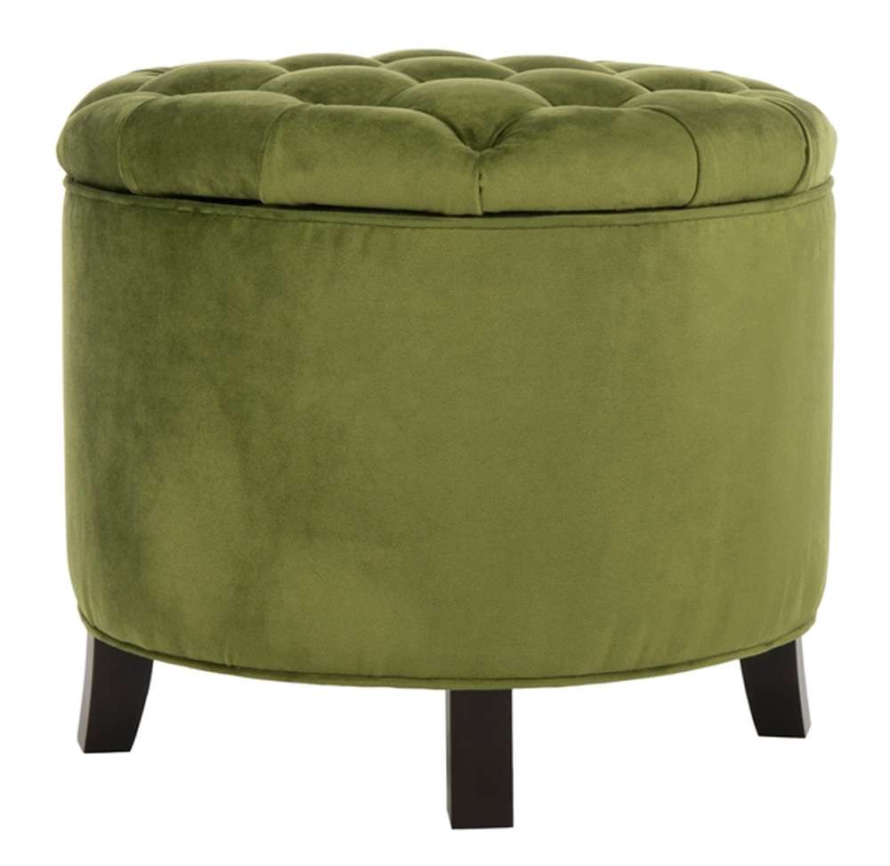 Safavieh - Amiela Tuffted Ottoman - Fern - HUD8220R veiw 4