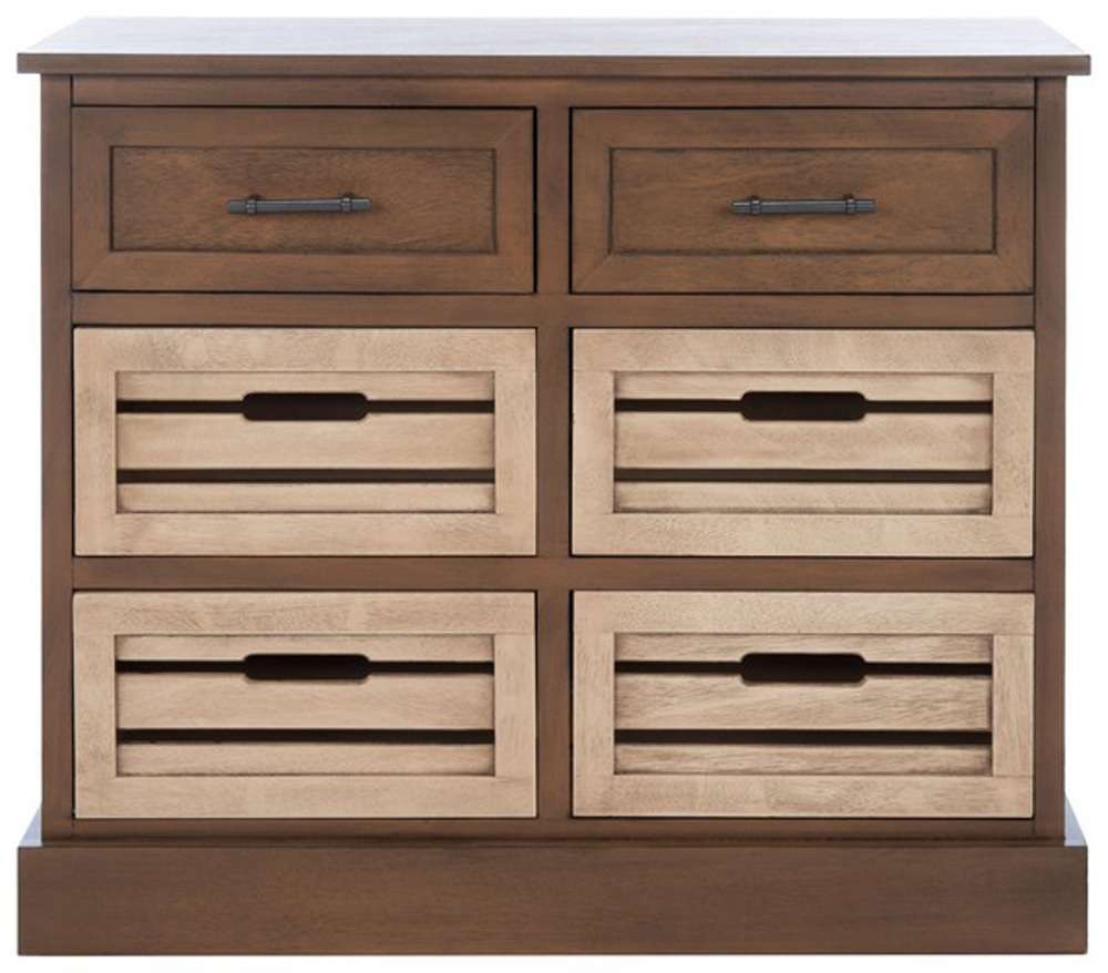 Safavieh - Briar 6Drw Storage Unit - Brown - Sand - STG5701D veiw 1