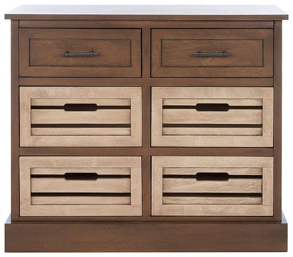 Safavieh - Briar 6Drw Storage Unit - Brown - Sand - STG5701D veiw 1