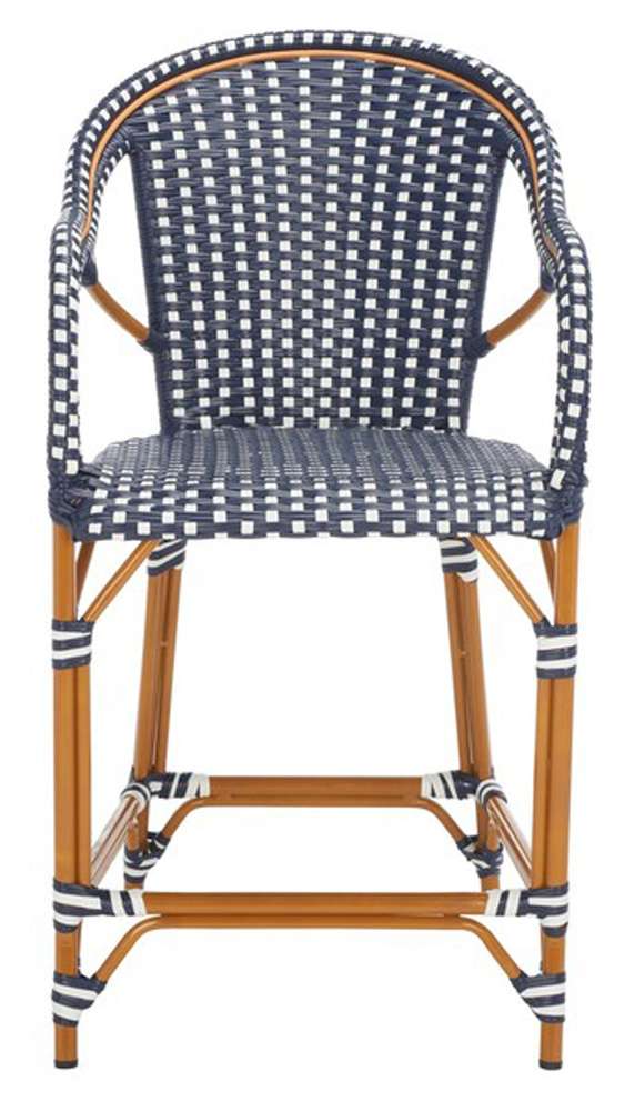 Safavieh - California Counter Stool W Arm - Navy - White - PAT7533E veiw 1