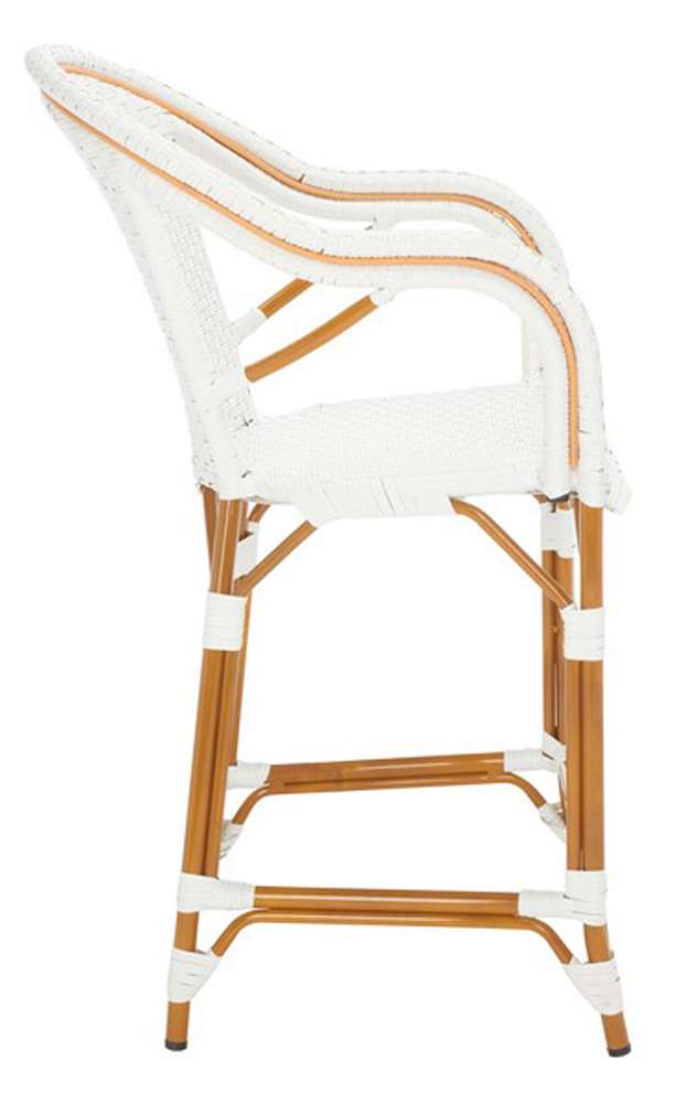 Safavieh - California Counter Stool W Arm - White - PAT7533C veiw 4