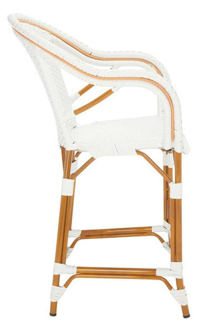 Safavieh - California Counter Stool W Arm - White - PAT7533C veiw 4